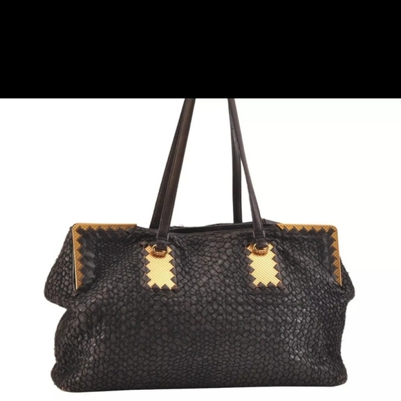 Bottega Veneta Handbags - Authentic BOTTEGA VENETA Intrecciato Leather Shoulder Tote Bag Brown
